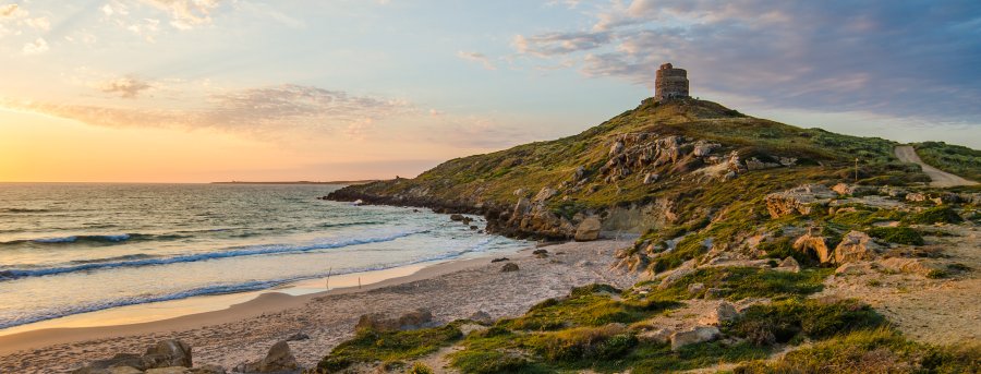 Strand in San Giovanni di Sinis, Sardinien